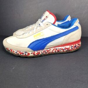 Puma Jamming Easy Rider Men's Sneakers Off White-Strong Blue Shoes Size 8